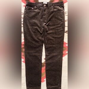Wythe NY Men's Dark Brown Corduroy Pants with Subtle Speckle